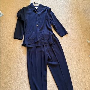 Elegant Navy Women's Pantsuit